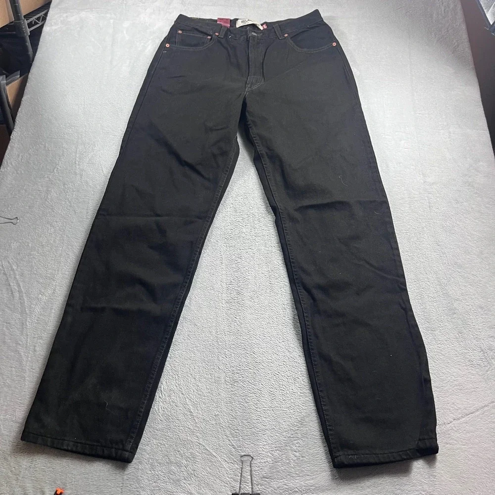 Levis 550 Relaxed Fit Black Jeans Mens 36x34‎ NWT Tapered Leg Denim Pants